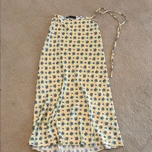 Zara Yellow Floral Long Skirt